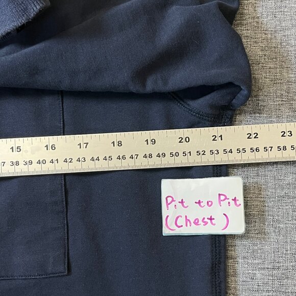 Relwen 1/4 Zip Snap Button Sweatshirt Pullover - Men's Size M - Blue - Picture 7 of 11